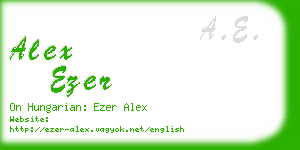 alex ezer business card